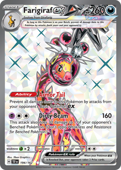 FARIGIRAF EX 194/162 ULTRA RARE TEMPORAL FORCES POKEMON NEAR MINT - Image 1