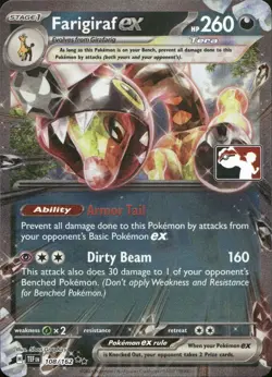 Farigiraf ex 108/162 Holo Double Rare Prize Pack Series Cards Pokemon Near Mint - Image 1