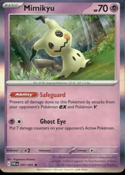 Mimikyu 037/091 Rare Paldean Fates Pokemon Holo Near Mint - Image 1