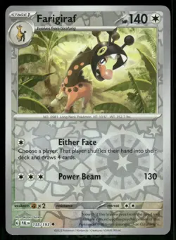 Farigiraf 155/193 Uncommon Paldea Evolved Pokemon Reverse Holo Near Mint - Image 1