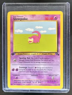 1999 Pokemon Fossil 1st Edition Slowpoke #55/62 - Image 1