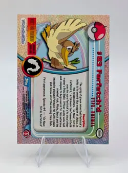 2000 Topps Pokemon Blue Logo: Farfetch'd Foil #83 - LP - Image 2