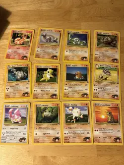 Lot Of 12 Brocks Vintage Pokemon Cards - Image 1
