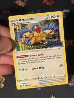 Pokemon Cards Archeops SWSH272 Prerelease Promo Silver Tempest STAMPED - (NM) - Image 2