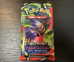 Phantasmal Flames Pokemon Booster Pack x1 - Factory Sealed - A - Image 1