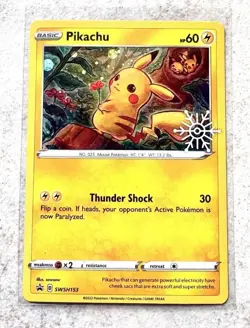 Pokemon TCG: Pikachu SWSH153 Promo Holo Rare - Holiday Calendar - NM - Image 1