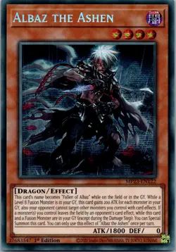 Yugioh Albaz the Ashen MP23-EN122 1st Edition Prismatic Secret Rare NM - Image 1