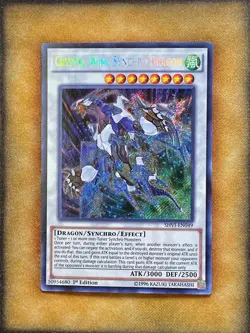 Yugioh Crystal Wing Synchro Dragon SHVI-EN049 Secret Rare 1st Ed NM - Image 1
