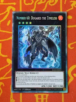 YUGIOH NUMBER 60: DUGARES THE TIMELESS COLLECTORS RARE NM RA02-EN037 - Image 1