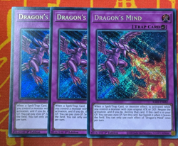 YUGIOH DRAGON'S MIND SECRET RARE NM RA05-EN082 x3 PLAYSET - Image 1