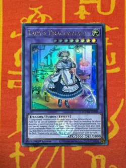 YUGIOH LADY'S DRAGONMAID EMBLAZONED ULTRA RARE NM BLMM-EN049 - Image 1