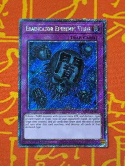 YUGIOH ERADICATOR EPIDEMIC VIRUS PLATINUM SECRET RARE 1ST NM RA03-EN183 - Image 1