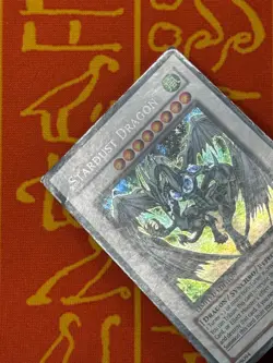 YUGIOH STARDUST DRAGON SECRET RARE HEAVY PLAY CT05-EN001 - Image 3