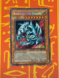 YUGIOH BLUE-EYES TOON DRAGON SECRET RARE 1ST EDITION LIGHT PLAY MRL-E000 - Image 1