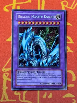 YUGIOH DRAGON MASTER KNIGHT SECRET RARE NM RP02-EN097 REPRINT - Image 1