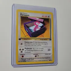 Porygon 48/82 1st Edition NM-Mint Team Rocket WOTC Pokemon Card - Image 1