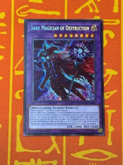 YUGIOH DARK MAGICIAN OF DESTRUCTION SECRET RARE PRINT ERROR MZMU-EN011 NA PRINT - Image 1