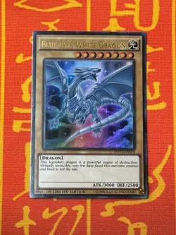 YUGIOH BLUE-EYES WHITE DRAGON ULTRA RARE NEAR MINT MVP1-ENSV4 - Image 1