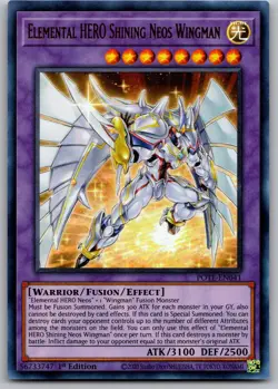 Elemental HERO Shining Neos Wingman POTE-EN041 Power of the Elements Yu-Gi-Oh NM - Image 1