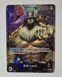 Rob Lucci OP07-079 Alt Art Parallel 500 Years in the Future One Piece English NM - Image 1