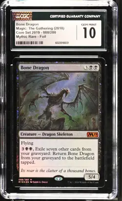 BONE DRAGON 2019 Core Set Foil Mythic CGC 10 Gem Mint MTG [Nostalgium] - Image 1