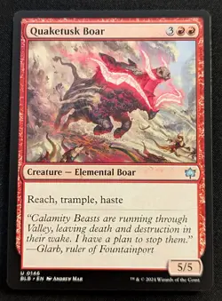MTG - Quaketusk Boar - Bloomburrow - Pack Fresh!! - Image 1