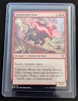 MTG - Quaketusk Boar - Bloomburrow - Pack Fresh!! - Image 2