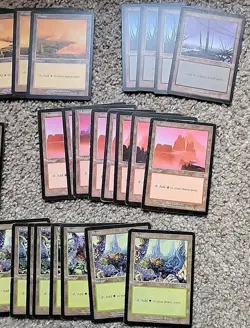 MTG Lot Of 38 Urza's Saga Basic Lands Magic Swamp Mountain Forest Plains Island - Image 2