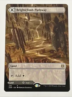 MTG Zendikar Rising Brightclimb Pathway Borderless 285 NM Rare - Image 1