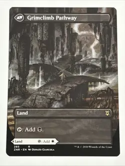 MTG Zendikar Rising Brightclimb Pathway Borderless 285 NM Rare - Image 2