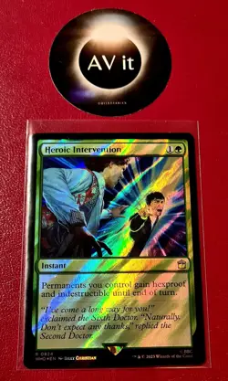 MTG - Heroic Intervention, Surge Foil, Showcase - Doctor Who - Rare - R0824 - Image 1