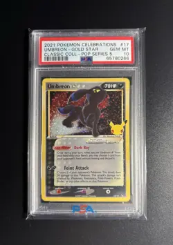 2021 Pokemon Umbreon Gold Star Celebrations Classic Collection - PSA 10 - Image 1