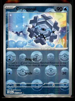 Cryogonal (Poke Ball Pattern) 027/086 Holo Uncommon Black Bolt Pokemon Near Mint - Image 1