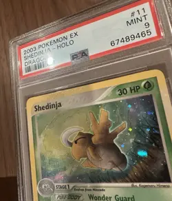 2003 POKEMON EX DRAGON #11 SHEDINJA-HOLO PSA 9 MINT - Image 5