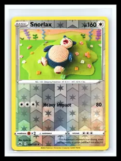 💥 Snorlax 109/159 Reverse Holo Rare Crown Zenith Pokemon Card - 2023 - Image 1