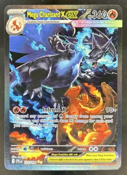 2025 Pokemon PFL Mega Charizard X ex Special Illustration Rare #125/094 - Image 1