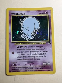 Pokemon TCG - Wobbuffet 16/75 Holo Rare Neo Discovery Unlimited WOTC - LP - Image 1