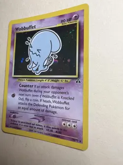 Pokemon TCG - Wobbuffet 16/75 Holo Rare Neo Discovery Unlimited WOTC - LP - Image 2