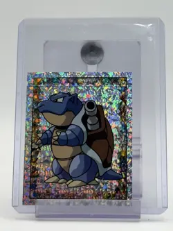 BLASTOISE 1999 MERLIN POKEMON STICKER SPARKLE PRISM HOLO #S4 Q6233 - Image 1