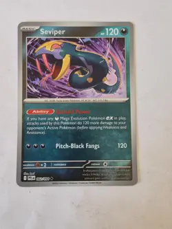 Seviper 062/094 Uncommon Phantasmal Flames Pokemon Reverse Holo Near Mint - Image 1