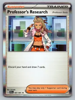Pokemon TCG SV: Paldean Fates Professor's Research 087/091 Holo - Image 1