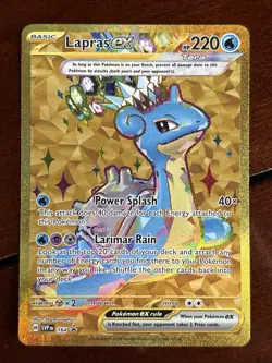 Pokemon Scarlet & Violet Promo Lapras Ex 164 Gold Blast Star Holo - Image 1