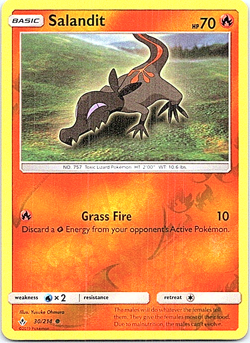 Salandit 30/214 Pokemon Unbroken Bonds Reverse Holo Light Play - Image 1