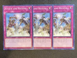 3x YuGiOh! - Attack and Receive PSV-EN054 Common 25th Anniversary Edition NM - Image 1