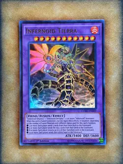 Yugioh Infernoid Tierra CORE-EN049 Ultra Rare 1st Ed NM - Image 1