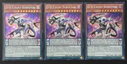 2026 YUGIOH RARITY RA05 1ST ED SECRET RARE DD COUNT SURVEYOR X3 NM - Image 1