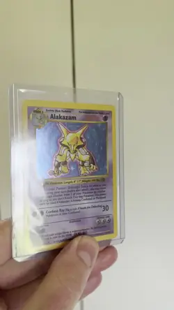 Alakazam 1/102 Shadowless Base Set 1999 Holo Rare Pokemon Card - LP - Image 2