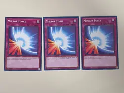 Yugioh - Mirror Force x 3 - LP - Plus Free Holographic Card - Image 1