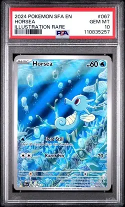 HORSEA #067 PSA 10 2024 Illustration Rare Pokemon Sfa EN-Shrouded Fable 5257 - Image 1