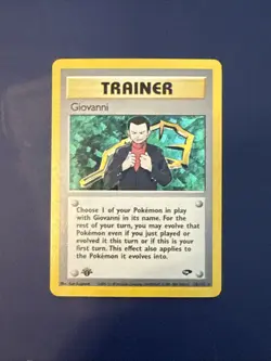 Pokemon TCG Giovanni Trainer Gym Challenge Holo Card 18/132 NM - Image 1